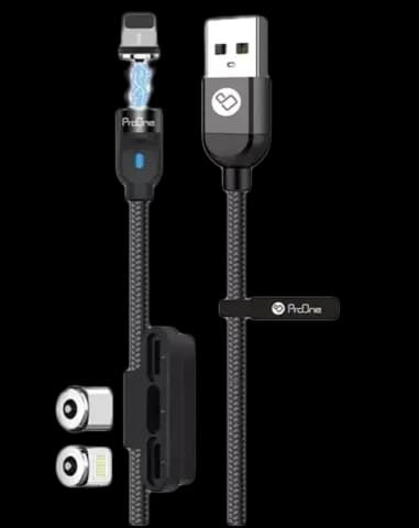 کابل شارژ 1 متری USB به Type-C و Lightning پرووان مدل PCC260