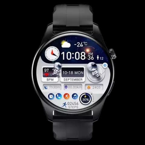 ساعت هوشمند HK مدل HK 4 Hero با بند اسپورت مشکی