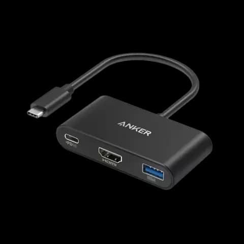 هاب 3 پورت Anker مدل A8339 3-IN-1 USB-C