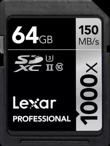 مموری کارت 64گیگابایت Lexar مدل PROFESSIONAL 1000X