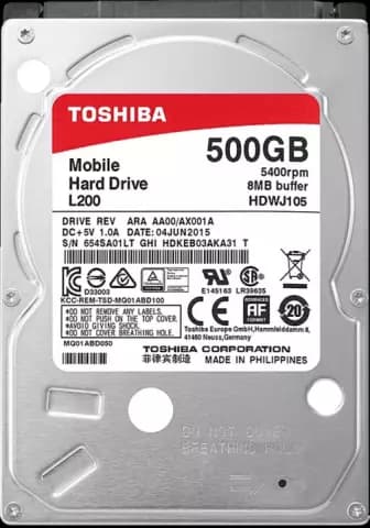 هارد اینترنال 500گیگابایت Toshiba مدل L200 HDWJ105