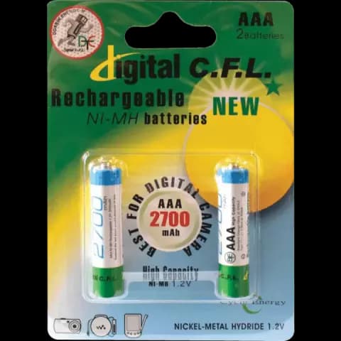 باتری نیم قلمی قابل شارژ DIGITAL C.F.L ظرفیت 2700 ميلی آمپر ساعت