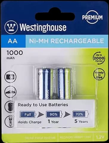 باتری قلمی قابل شارژ WestingHouse ظرفیت 1000 میلی آمپر ساعت