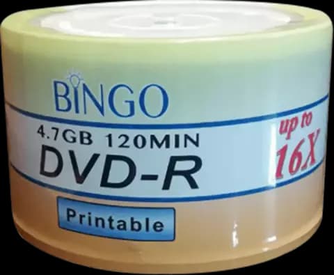  دی وی دی خام BINGO مدل DVD-R 16X PRINTABLE