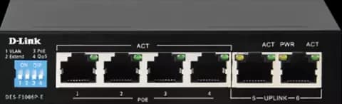 سوییچ 6 پورت D-Link مدل  DES-F1006P-E