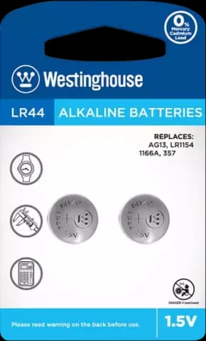 باتری سكه ای WESTINGHOUSE مدل ALKALINE  LR44