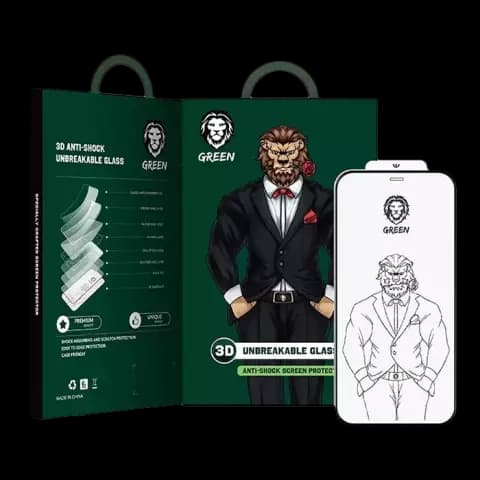 محافظ صفحه نمایش Green Lion مدل 3D Unbreakable Glass مناسب برای iPhone 12 Pro Max