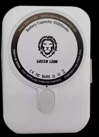 پاور بانک بی سیم 10000 میلی‌آمپر ساعت Green Lion مدل Compact Monaco MagSafe