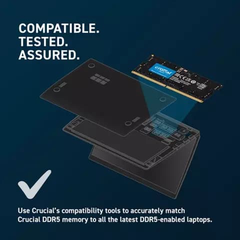 رم لپ تاپ 8 گیگابایت Crucial مدل CT8G48C40S5 DDR5 4800MHz