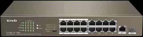 سوییچ 16 پورت Tenda مدل  TEF1118P-16-150W V1