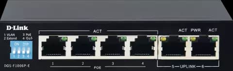 سوییچ 6 پورت D-Link مدل DGS-F1006P-E