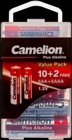 باتری قلمی و نیم قلمی Camelion مدل PLUS ALKALINE 6LR6+6LR03-PBH