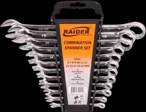 آچار یک سر رینگ یک سر تخت 12 عددی RAIDER