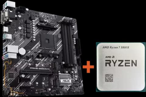 باندل مادربرد Asus Prime B550M-K به همراه پردازنده AMD Ryzen 7 5800X