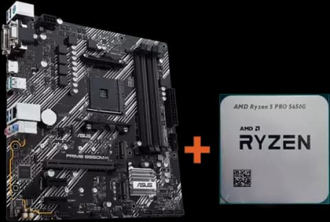باندل مادربرد Asus Prime B550M-K به همراه پردازنده AMD Ryzen 5 Pro 5650G
