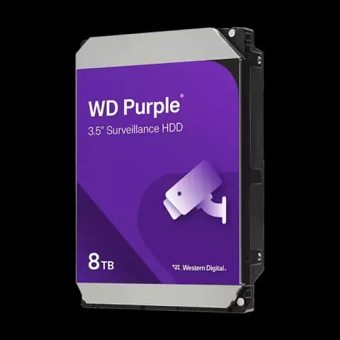 هارد دوربین مداربسته 8 ترابایت WD مدل Purple Surveillance WD85PURZ