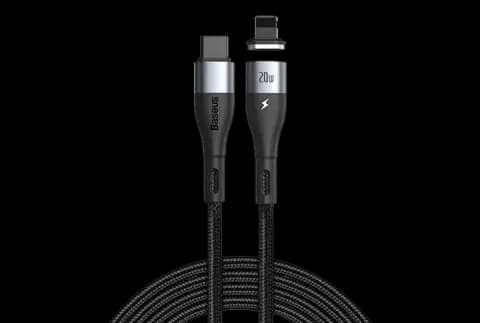 کابل شارژ 2 متری Type-C به Lightning باسئوس مدل Zinc Magnetic