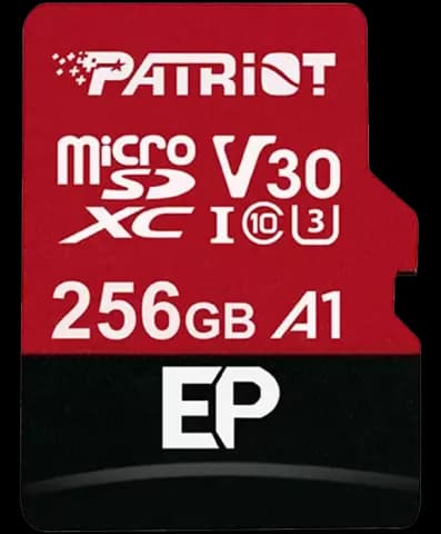 مموری کارت 256 گیگابایت Patriot مدل EP microSDXC کلاس 10 استاندارد UHS-I U3