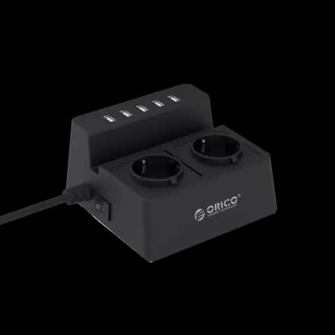 چند راهی برق و محافظ ORICO مدل ODC-2A5U-V1-EU