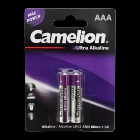 باتری نیم قلمی Camelion مدل Ultra Alkaline LR03-BP2UT