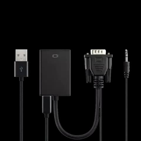 کابل تبدیل VGA به HDMI دی نت همراه با کابل AUX