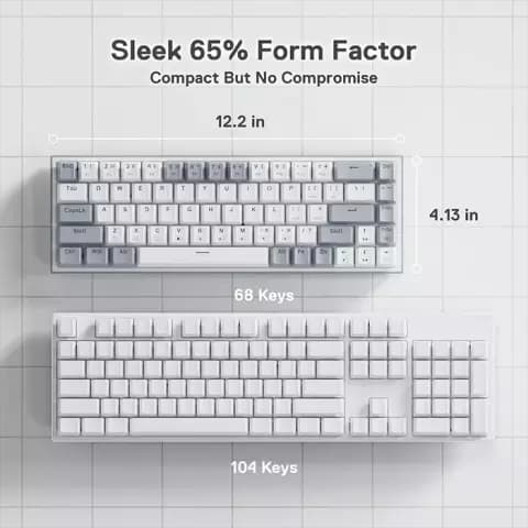 کیبورد سیمی گیمینگ Redragon مدل Castor K631 WG RGB با سوییچ قرمز