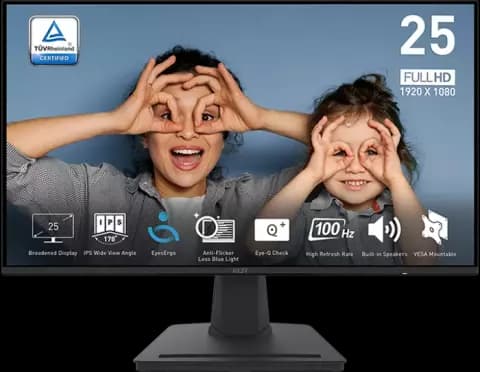 نمای روبرو مانیتور 24.5 اینچ MSI مدل PRO MP252