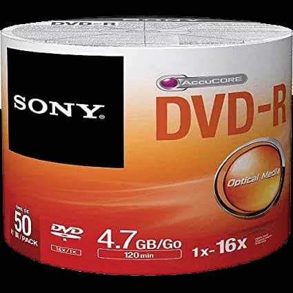 بسته 50 عددی DVD-R خام SONY