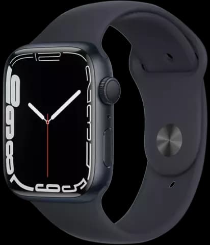 ساعت هوشمند اپل واچ سری 7 مدل 45MM MIDNIGHT ALUMINUM CASE با بند اسپورت مشکی