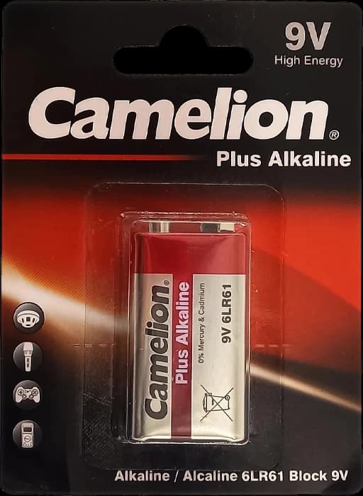 باتری کتابی Camelion مدل PLUS ALKALINE 6LR61-BP1