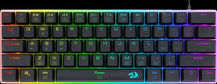 کیبورد سیمی گیمینگ Redragon مدل ALIEN K605 با سوئیچ آبی