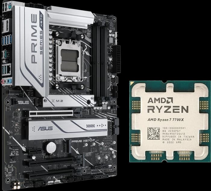 باندل مادربرد Asus Prime X670-P به همراه پردازنده AMD Ryzen 7 7700X