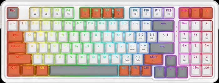 کیبورد سیمی گیمینگ Redragon مدل Gloria K664 WOG RGB با سوئیچ قرمز