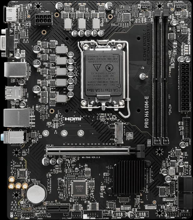 مادربرد MSI مدل PRO H610M-E 