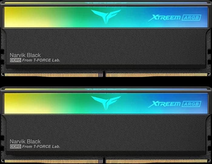 رم کامپیوتر 32 گیگابایت (16GB*2) TeamGroup مدل XTREEM ARGB DDR5 BLACK 6000MHz