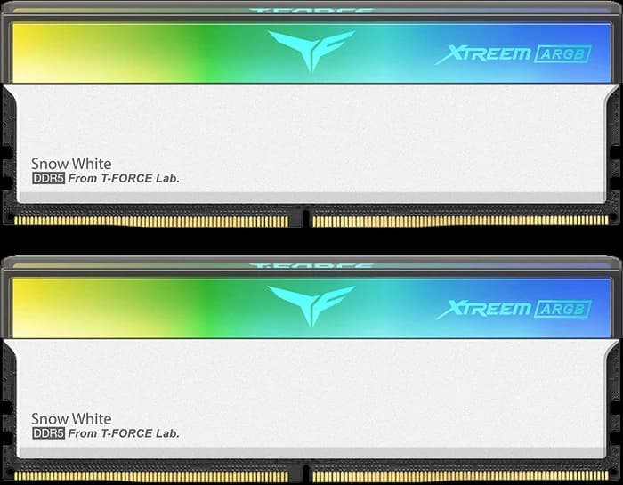 رم کامپیوتر 32 گیگابایت (16GB*2) TeamGroup مدل XTREEM ARGB DDR5 WHITE 6400MHz