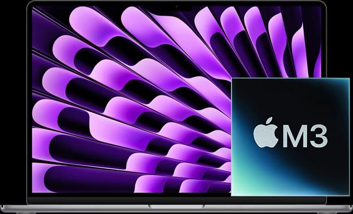 لپ تاپ 15 اینچ Macbook air اپل (2024) مدل (M3-8GB-512GB SSD)