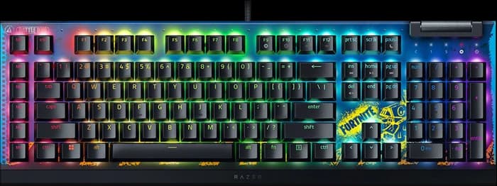 کیبورد سیمی مکانیکال گیمینگ Razer مدل Razer BlackWidow V4 X سوییچ زرد