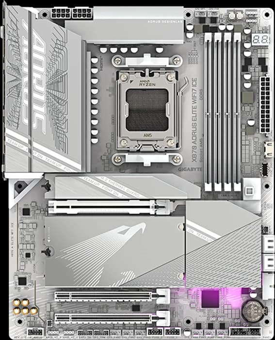 مادربرد Gigabyte مدل X870 AORUS ELITE WIFI7 ICE