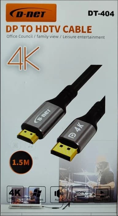 کابل 1.5 متری Display port به HDMI دی نت مدل DT-404