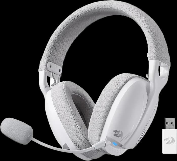هدست بی سیم گیمینگ Redragon مدل Skuld H878 White