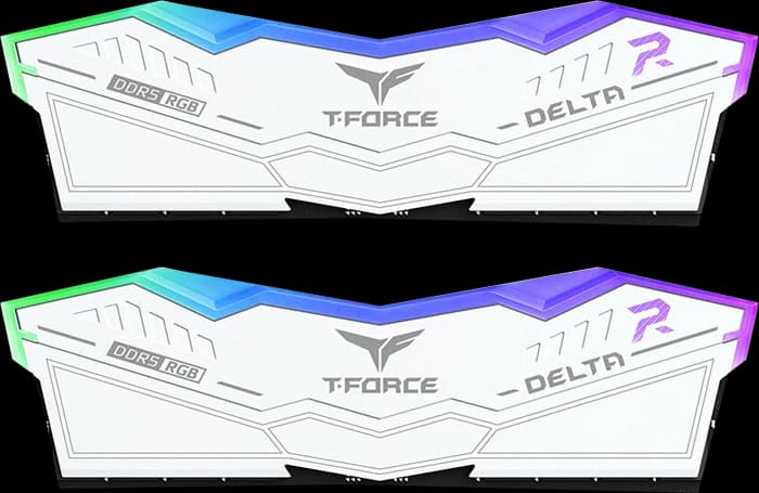 رم کامپیوتر 16 گیگابایت (8GB*2) TEAMGROUP مدل T-FORCE DELTA RGB DDR5 6000MHz CL38