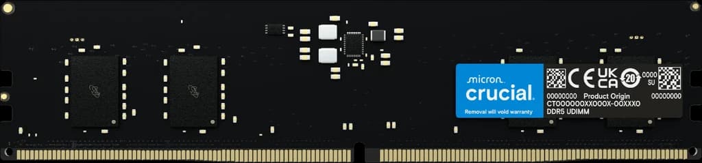 رم کامپیوتر 16 گیگابایت (16GB*1) Crucial مدل CT16G56C46U5 DDR5 5600Mhz CL46
