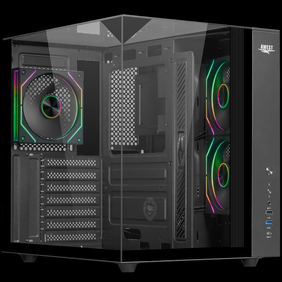کیس گیمینگ کامپیوتر AWEST مدل AQ-15TG B