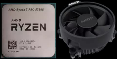 پردازنده AMD مدل Ryzen 7 Pro 5750G همراه با فن