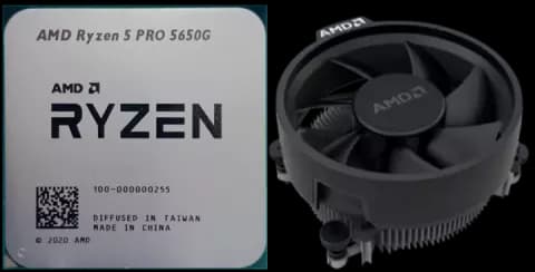 پردازنده AMD مدل Ryzen 5 Pro 5650G همراه با فن