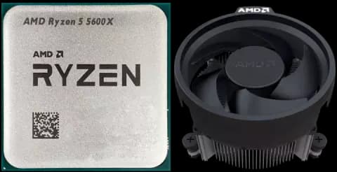 پردازنده AMD مدل Ryzen 5 5600X همراه با فن