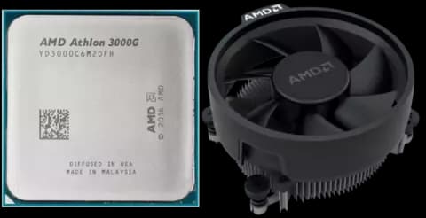 پردازنده AMD مدل Athlon 3000G همراه با فن