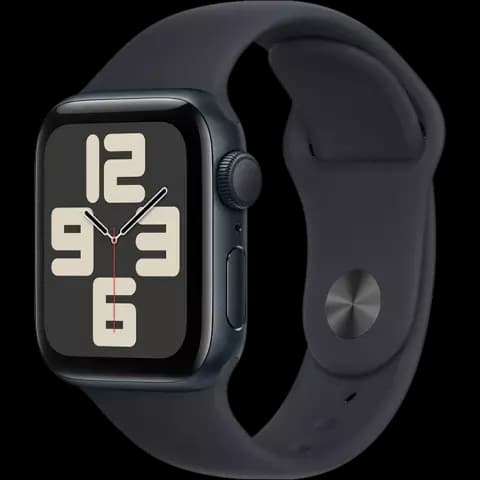 ساعت هوشمند اپل واچ سری SE مدل 40MM  Midnight Aluminum Case با بند اسپورت مشکی