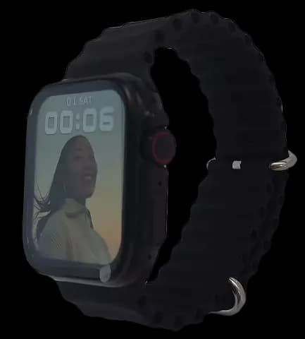 ساعت هوشمند طرح اپل واچ مدل T800 ULTRA با بند مشکی